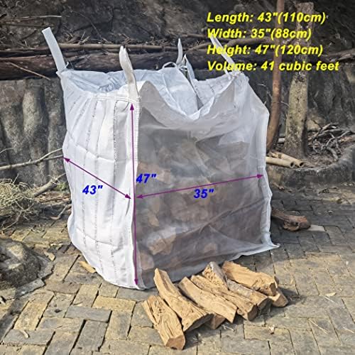 Jumbulk ventilirana FIBC bulk torba za čuvanje drva za ogrjev, proizvode, voće, otvoreno Gornje
