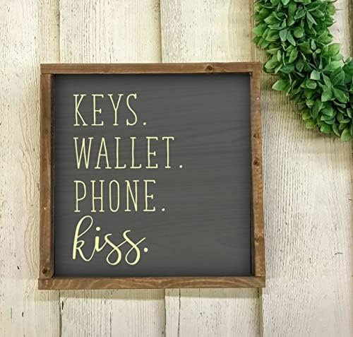 Asbwuo Keys Wallet Telefon Poljubac Znak, Drveni znak, Popis kontrolnih popisa, Tipke za tastere