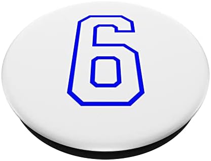 Broj 6 Six Sport Jersey Bijeli plavi rođendan Popsockets zavariv popgrip