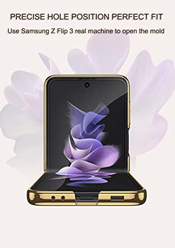 SHIEID Samsung Z Flip 3 Case, Z Flip 3 Case Ultra-tanka kaljeno staklo futrola za telefon zaštitni poklopac
