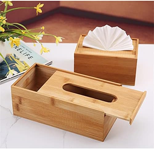 LLLY bambusov tkivni kutija držač papirnog tkiva za papir Case Car Wood salvetir Držač Case