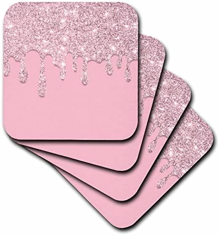3drose Glam meka ružičasta slika sjaja slika podmetača za kapanje