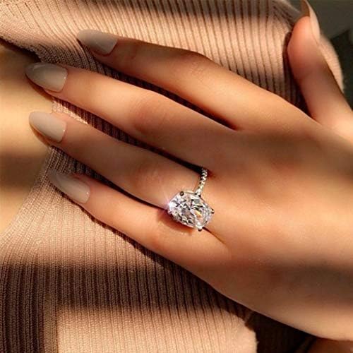 Winsopee Promise Rings, modni jednostavni Luksuzni Ovalni bijeli cirkon ženski prsten Nakit dekori