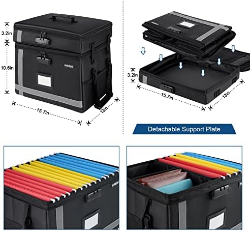 FREDI Vatrootporna kutija za dokumente sa dvostrukom bravom 2-slojna kutija za pohranu datoteka vodootporni