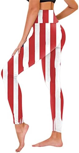 4th julske gamaše za žene za žene USA zastava joge trke ultra ultra meke četkanjene rastezanje atletske sportske hlače