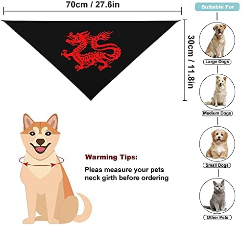 Kineski Magic Dragon Triangle Pet Bandana pas šal marama za velike srednje male pse štenci mačke