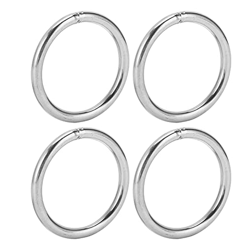 Metalni okrugli prstenovi, fini proizvodni metalni zavareni prstenovi lagana težina 10pcs 0,2 x 1.6in