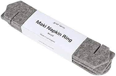 Graf Lantz Maki Luksuzni Merino vunena prstena osjetila u salvetu, set od 6, šarm, klase i teksture