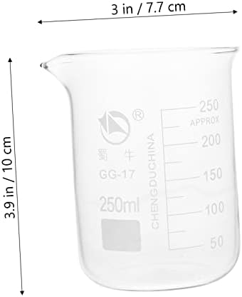 SOLUSTER 3PCS čaše za kafu staklene čaše od stakla Petri Staklo za suđe Mjerna čaša Borosilikat