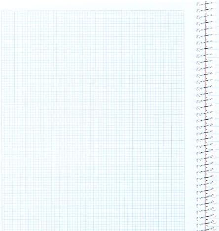 Nacionalna Inženjerska i naučna bilježnica, pravilo Kadrila , bijeli omot, 11 x 8,5 listova
