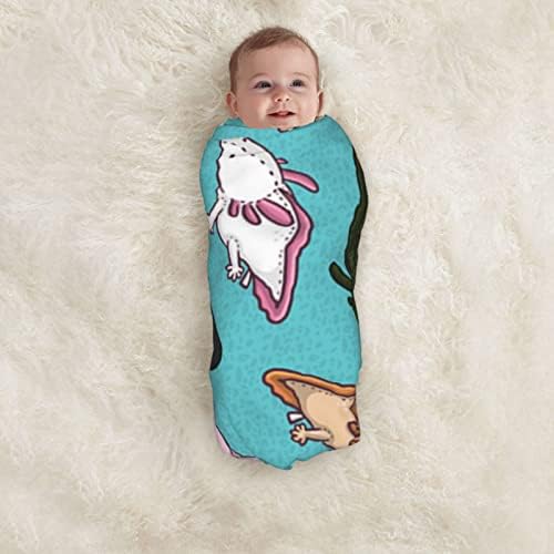 Waymay Plush Axolotls Baby prekrivač koji prima pokrivač za novorođenčad novorođenče