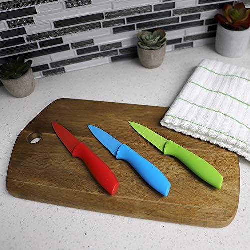 Home Basics 3.5 nož za čišćenje od nerđajućeg čelika sa mekanim plastičnim ručkama i odgovarajućim