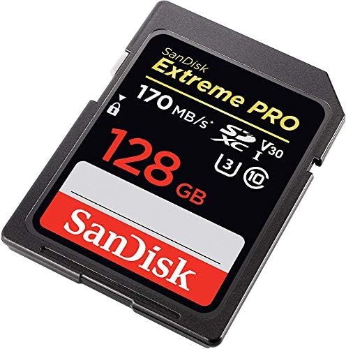SanDisk 128GB SDXC SD Extreme Pro Paket memorijske kartice radi sa Canon EOS 5D Mark IV, 6D Mark II, 7D Mark II digitalnom DSLR kamerom 4K Plus 1 Sve osim Strombolija 3.0 čitač