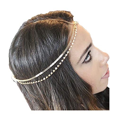 Barode Boho slojeviti lanci za glavu Sparking Rhinestone modni nakit za glavu za žene i djevojčice