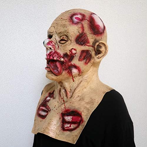 Prettyzoom Creepy zastrašujuća Halloween Cosplay kostim zombi poklopac za glavu za odrasle za zabavu Dekoracija