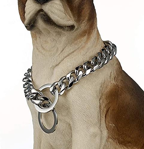 15 Mm metalna ogrlica za pse od nerđajućeg čelika ogrlica za kućne ljubimce od nerđajućeg čelika 316L lanac za