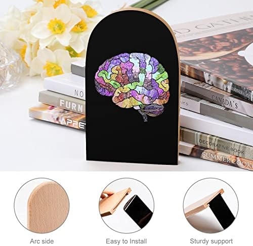 Rainbow Brain Book završava za police drveni stalak za knjige držač za knjige za dekoraciju kućnih studija u bibliotečkoj školi