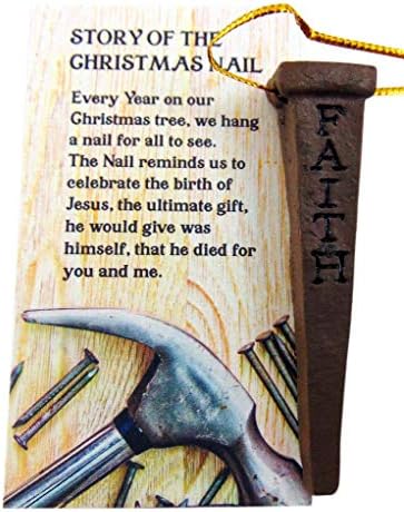 Nail Isusa Krista vjera ukras za božićnu jelku sa poklon setom kartice za priču