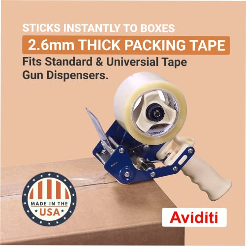 Aviditi Tape Logic 2 Inch x 55 Yard 2.6 Mil Clear, teška akrilna traka za pakovanje, 36 pakovanje, savršena za pakovanje, otpremu, selidbu, dom i ured