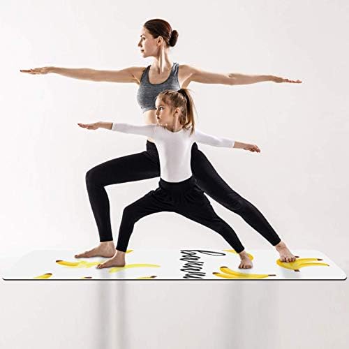 Unicey debela neklizajuća Vježba & amp; fitnes 1/4 prostirka za jogu sa slatkim printom banane za Yoga Pilates & amp; Vježba fitnesa na podu