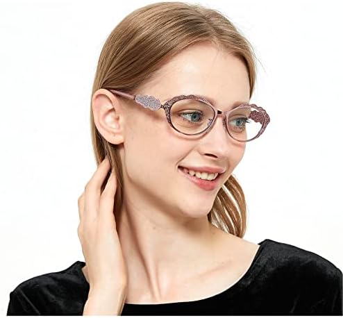 Mincl naočare za čitanje od Rhinestone Bling za žene metalni okvir dijamantske ženske ovalne naočale