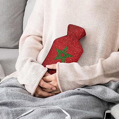 Nacionalna zastava Maroka gumena injekcija za toplu vodu sa toplim plišanim poklopcem za grčeve menstrualnih