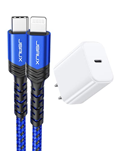 JSAUX 4FT USB C do gromobranskog kabla + 20W USB C električni adapter