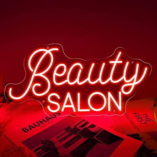 DVTEL Custom Beauty Salon Decor Neon Sign, Beauty Parlo Zidni viseći svjetlosni LED lampica LED neon, 50x25cm,