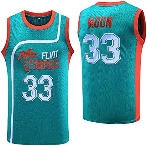 Flint Tropics Jackie Moon 33 kafa crna 7 polu Pro 90-ih Hip Hop odjeća za Party muškarce košarkaški dres