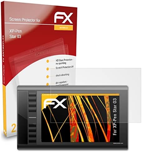 Atfolix zaštitnik ekrana kompatibilan sa XP-Pen Star 03 folijom za zaštitu ekrana, Antirefleksnom i FX zaštitnom folijom koja apsorbuje udarce