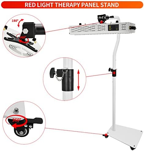 Terapijski uređaj crvene svetlo 1000W, 200 LED 660nm 850nm, zagrada za terapiju crvene lampice, podesive