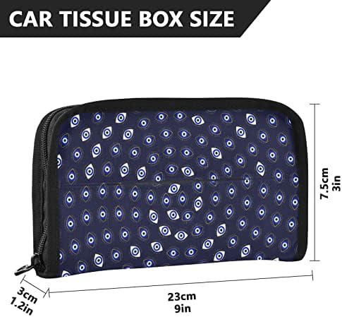 Držač za automobilski tkivo plavo-sreće-zli-očima tkiva za uptivač u obliku salveta BackSeat tkivo