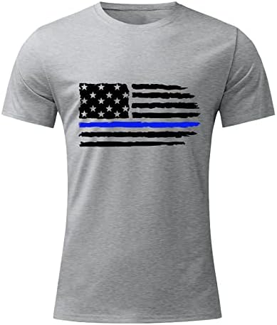 XXBR muške majice za neovisnost kratkih rukava, mens 4. jula Američki zastava Na vrhu Ležerne prilike