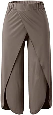 Žene udobne hlače Palazzo široke pantalone za noge Ljeto labave hlače Prozračne pantalone Jednostavne hlače