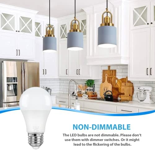 ASOMST A19 LED Sijalice, ekvivalentna LED sijalica od 100 W, 5000k dnevna svjetlost Bijela 1100lumen