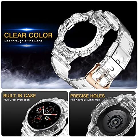 SKM TPU Watchband + futrola za Samsung Galaxy Active 2 40mm Sportske remene Transparentno Potpuno