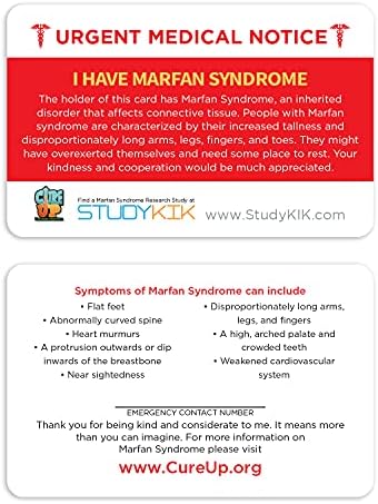Kartica za pomoć Marfan sindromu - 3 kom