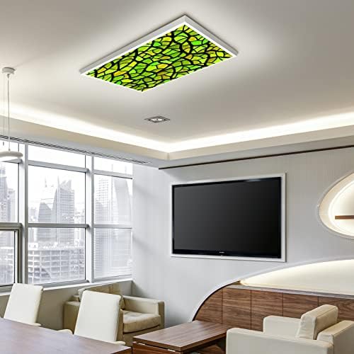 GRTARANY vitraž mozaik 2 paket fluorescentno svjetlo pokriva Filmovi krovni plafon za učionice ured, bolnice & Home Decor