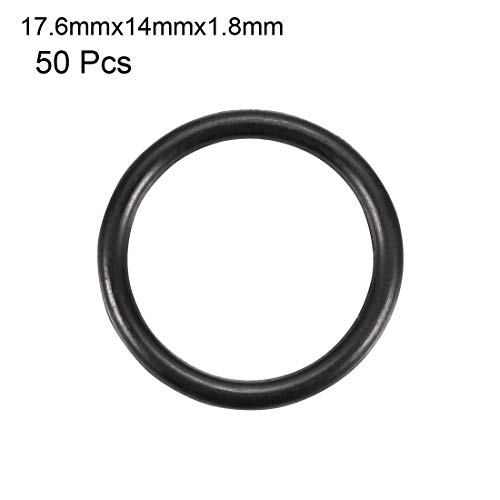 Uxcell nitril gume O-prstenovi 17,6 mm od 14 mm ID 1,8 mm širina, metrička brtva za brtvljenje, pakovanje