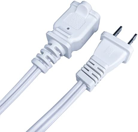 3 FT produžni kabel, bijeli kabel za produžni dodatak za unutarnju, polarizirani nas dva prong-muško-ženski