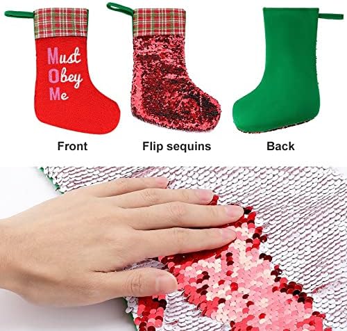 Must okey me mama božićne čarape Reverzibilna boja Promjena čarobnih zaliha za kamenje Xmas stablo