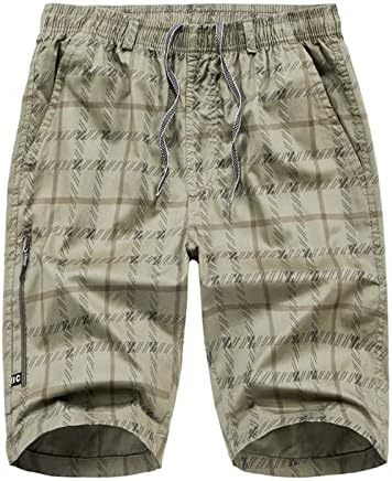 Muške kratke hlače muške ljetne Ležerne šorc s prugastim printom sa patentnim zatvaračem karirane Kargo hlače