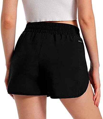 TUVEKE ženske vježbe kratke hlače visokog struka Atletska kratke hlače 2in1 Yoga The Gym Shorts Bočni