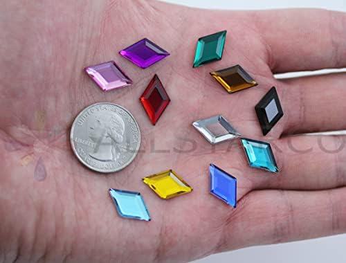 Allstarco 11x18mm ravna leđa Diamond akrilni Rhinestones Plastični dragulji za nakit Izrada kostusnih
