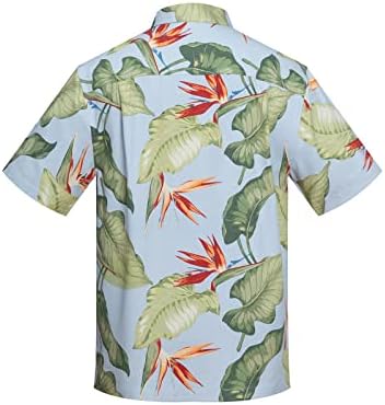 Havana Breeze Mens Havajske košulje svilena kratka rukava od tiskane majice na plaži opuštene