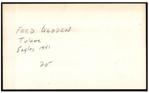 Fred Gloden potpisan indeks kartica 3x5 Autographed Eagles 87307-NFL rez potpisa