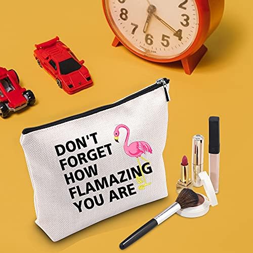 Tsotmo Novelty Torba za šminku Flamingo Poklon Ne zaboravite kako ste flamazing kozmetičke torbe inspirativni poklon za BFF