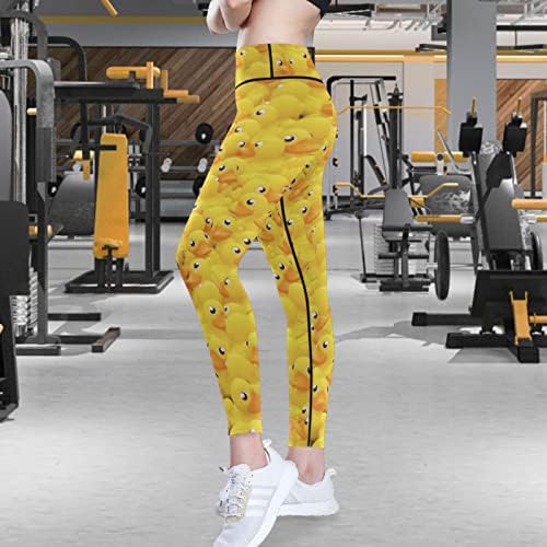 Visesunny žute patke igračke za ženske joge hlače Visoko stručni temminijski kontrolni treneričke tajice Atletski pant