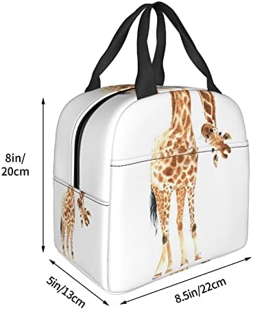 CIOAHYRA Wild Animal akvarelna žirafa torba za ručak za žene i muškarce izolovana kontejnerima