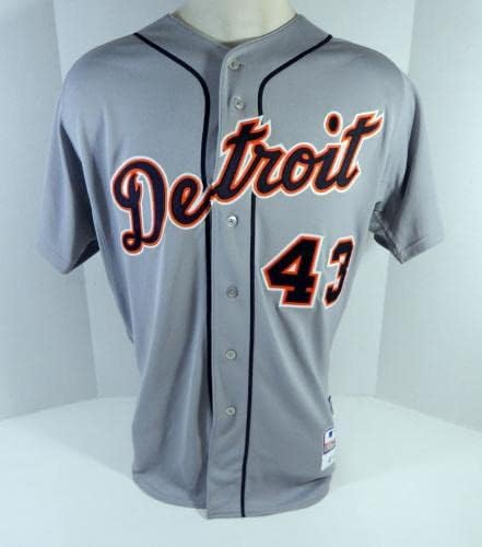 2011 Detroit Tigers Andy Oliver # 43 Igra Polovna siva Jersey Sparky Patch DP15105 - Igra Polovni MLB dresovi